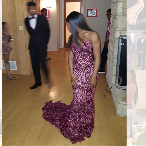 RED PROM DRESS - Picture 5 of 8